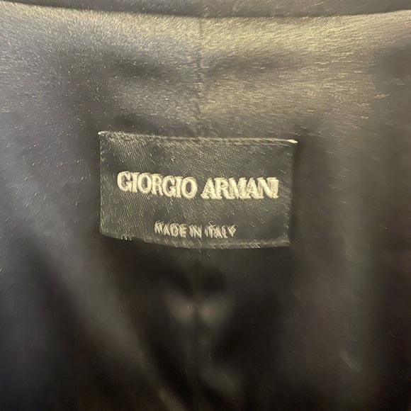 Georgie Armani, black ribbed tuxedo jacket with satin detail size 4 - Picture 5 of 5